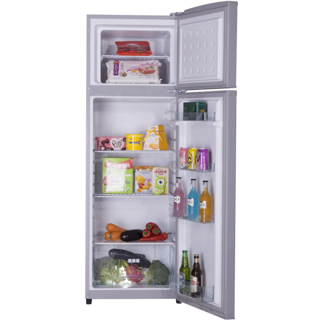 263L Double Doors Metal Panel Refrigerator with Big Fridge Capacity